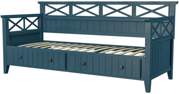 Фото Кровать односпальная Амелия (СМ 80х200) с выдвижными ящиками, без основания с универсальными царгами от производителя Браво-мебель в Белогорске по цене 29&nbsp;730 ₽