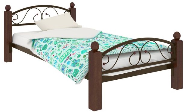 Фото Кровать односпальная Вероника Lux Plus (СМ 120х200) трубка металл от производителя Милсон в Белогорске по цене 19 800 ₽