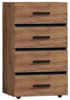 Комод Натура (Nature)-45 (дуб табачный craft-черный (Глазов) ) в Белогорске от производителя 