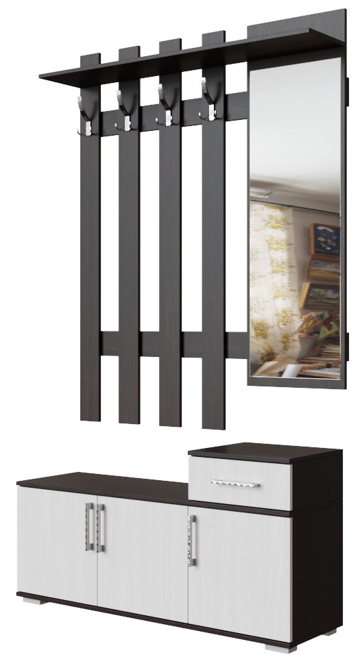 Фото Вешалка с зеркалом №3 (1,2) от производителя Хорошая мебель в Белогорске по цене 11 580 ₽