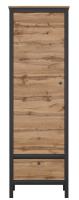 Шкаф Loft REG1D1S (дуб вотан, дуб вотан-черный (Black Red White (БРВ)) ) в Белогорске от производителя в интернет магазине Планета Комфорта Шкаф Loft REG1D1S (дуб вотан, дуб вотан-черный (Black Red White (БРВ)) ) в Белогорске от производителя