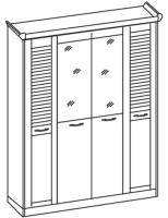 Шкаф четырехдверный