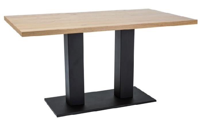 Стол обеденный Signal Sauron (1,8) (металл, шпон-дуб,  черный (Signal) ) Стол обеденный Signal Sauron (1,8) (металл, шпон-дуб,  черный (Signal) )