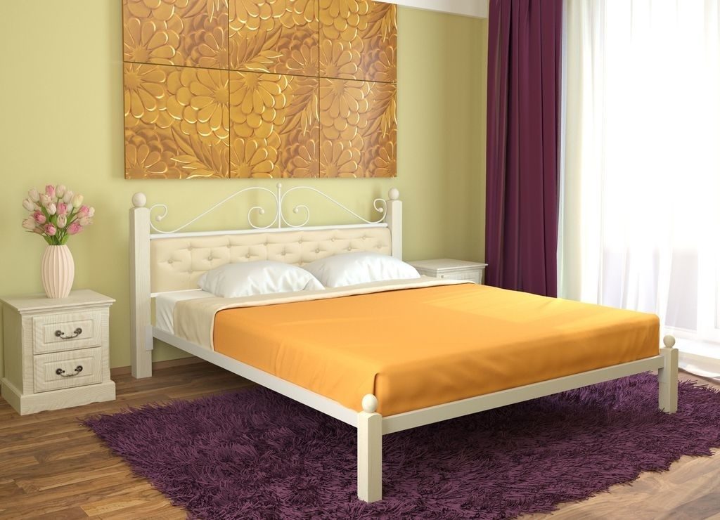 Фото Кровать односпальная Диана Lux мягкая (СМ 120х200) трубка металл от производителя Милсон в Белогорске по цене 21 550 ₽