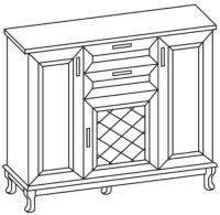 Фото mebel-dlya-gostinits комод комбинированный ванесса производитель Ставрополь Мебель