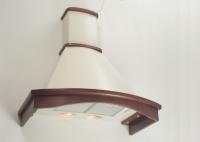 Вытяжка купольная Gretta (M) 90 (900х535хh895(1125)) (Материал Металл/Дерево , Цвет Бежевый/Орех) в Белогорске от производителя 