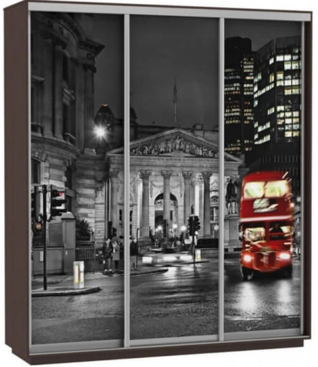 Фото Шкаф-купе Экспресс Трио Фото (1,8х0,6х2,2 - 3 двери) от производителя Мебельная компания Е1 в Белогорске по цене 44&nbsp;410 ₽