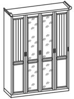 Шкаф четырехдверный