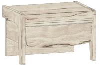 Тумба прикроватная Мале (дуб галифакс белый, дуб галифакс белый (СБК) ) в Белогорске от производителя в интернет магазине Планета Комфорта Тумба прикроватная Мале (дуб галифакс белый, дуб галифакс белый (СБК) ) в Белогорске от производителя