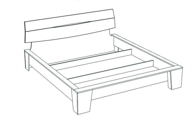 Фото Кровать двуспальная Стреза NEW (СМ 180х200) без основания от производителя СБК в Белогорске по цене 8 460 ₽