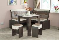 Кухонная лавка Кантри мини (венге, кожзам темно-коричневый №725 (ТриЯ) ) в Белогорске от производителя 