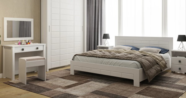 Фото Кровать двуспальная Изабель ИЗ-713К (СМ 180х200) без основания от производителя Компасс в Белогорске по цене 21&nbsp;980 ₽