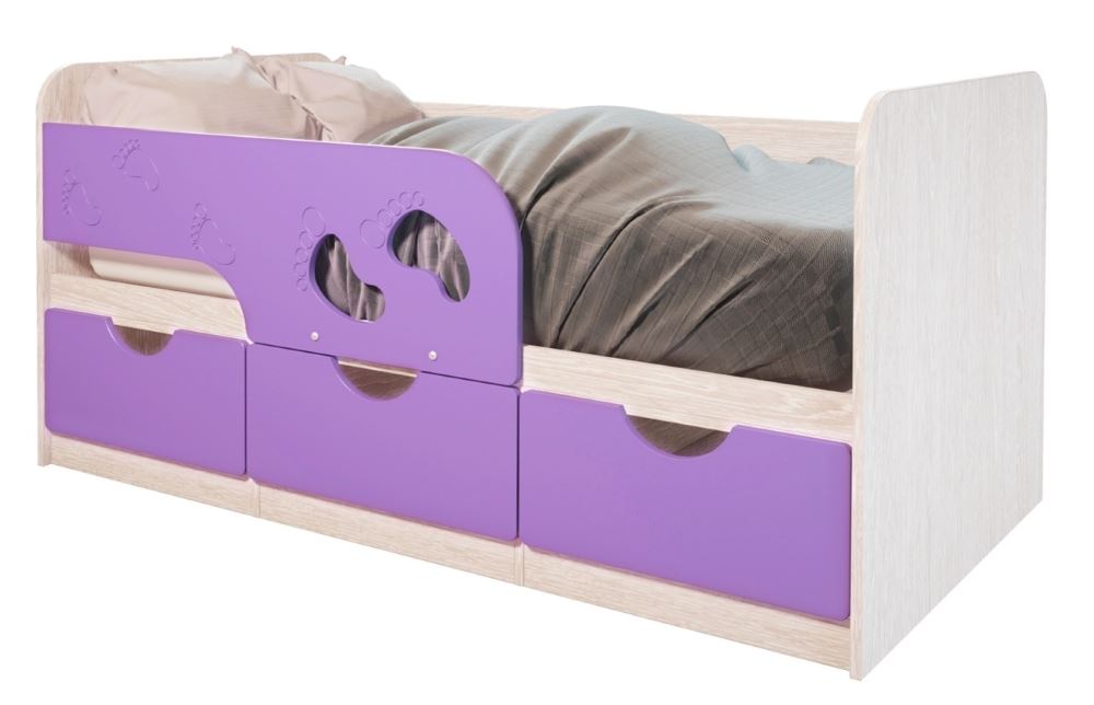 Фото Кровать детская Минима Лего (СМ 80х160) от производителя Мебелони в Белогорске по цене 13&nbsp;530 ₽