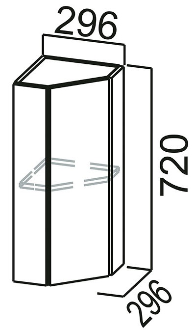 Фото Кухня Геометрия шкаф навесной Ш300тз от производителя SV-мебель в Белогорске по цене 4 930 ₽