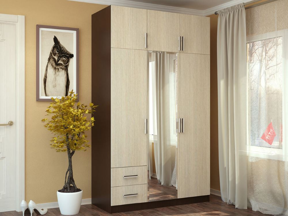 Фото Шкаф с ящиками (129) трехдверный от производителя БТС  в Белогорске по цене 15&nbsp;340 ₽