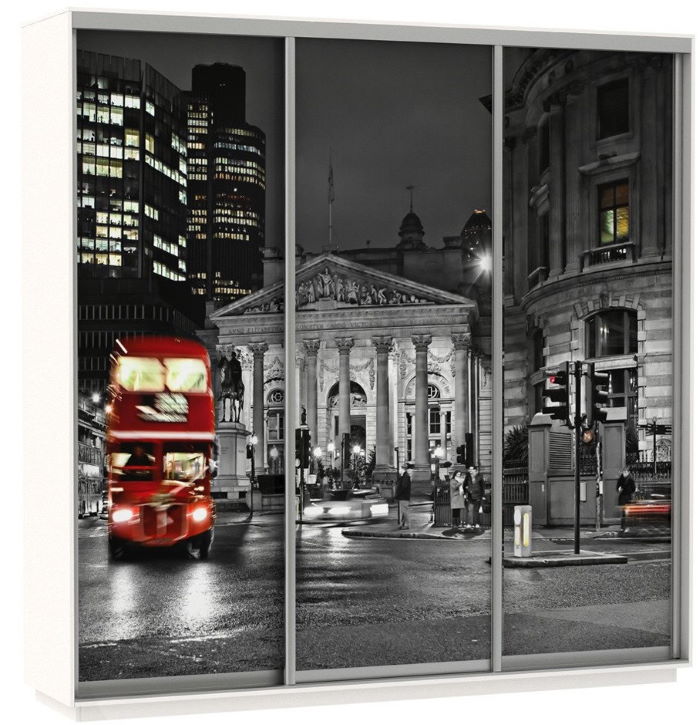 Фото Шкаф-купе Экспресс Трио Фото (2,4х0,6х2,2 - 3 двери) от производителя Мебельная компания Е1 в Белогорске по цене 58&nbsp;640 ₽