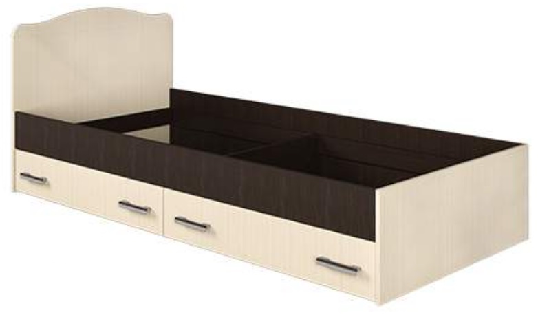 Фото Кровать односпальная с ящиками Светлана (СМ 90х190) без основания от производителя Мебель Маркет в Белогорске по цене 10&nbsp;300 ₽