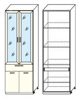 Кухня Диана-4 (ЛДСП) шкаф 800 (ШП-2) (белый, ясень шимо светлый (Фант-мебель) ) в Белогорске от производителя 