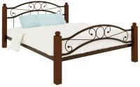Кровать двуспальная Надежда Lux Plus (СМ 140х200) трубка металл в интернет магазине Планета Комфорта Фото derevyannye-krovati кровать двуспальная надежда lux plus (см 140х200) трубка металл производитель Милсон