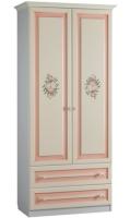 Шкаф Алиса (97) двухдверный с ящиками  (белый, крем,(Мебельсон)) в Белогорске от производителя 