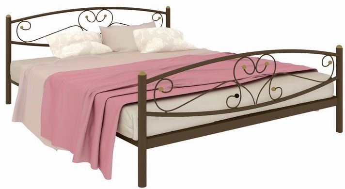 Фото Кровать двуспальная Каролина Plus (СМ 160х200) трубка металл от производителя Милсон в Белогорске по цене 14 360 ₽