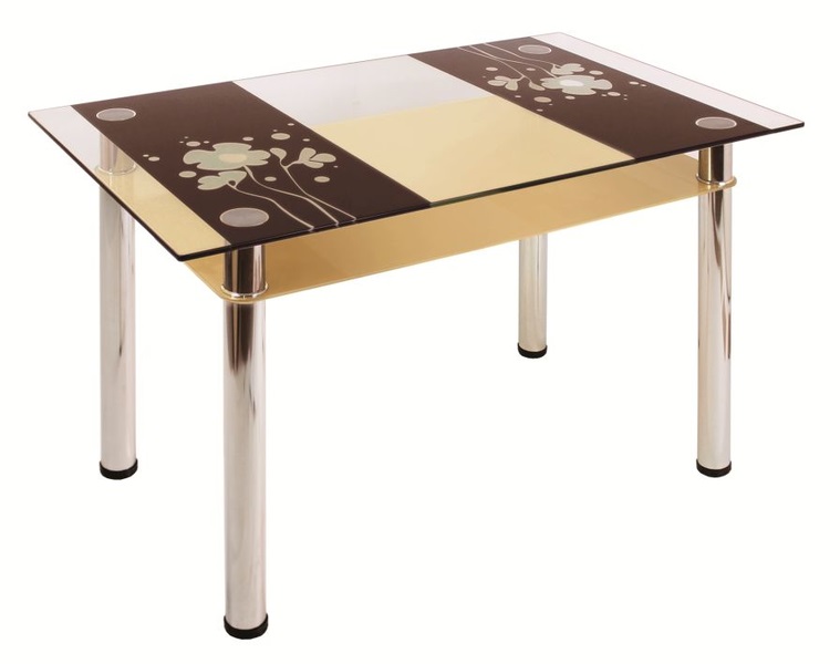 Фото Стол обеденный 3.7 с полкой  от производителя Мебель из стекла в Белогорске по цене 8&nbsp;520 ₽