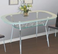 Фото  стол обеденный со-4с с полкой стекло производитель Марибель
