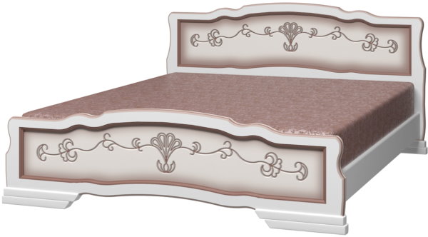 Фото Кровать двуспальная Карина-6 (СМ 180х200) без основания с универсальными царгами от производителя Браво-мебель в Белогорске по цене 19 430 ₽