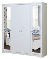 Шкаф Ольга-12 МДФ (187) четырехдверный (белый, белый глянец,(Фант-мебель)) в Белогорске от производителя 