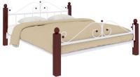 Кровать двуспальная Диана Lux Plus (СМ 140х190) трубка металл в интернет магазине Планета Комфорта Фото derevyannye-krovati кровать двуспальная диана lux plus (см 140х190) трубка металл производитель Милсон