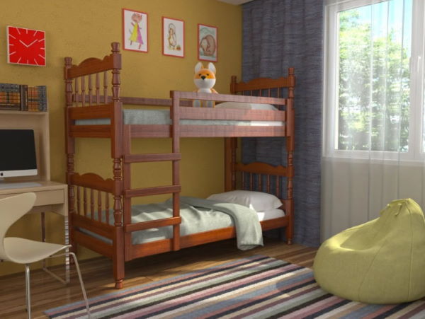 Фото Кровать 2-х ярусная Соня (СМ 80х189) с односторонними матрасами и выдвижными ящиками от производителя Браво-мебель в Белогорске по цене 46 380 ₽