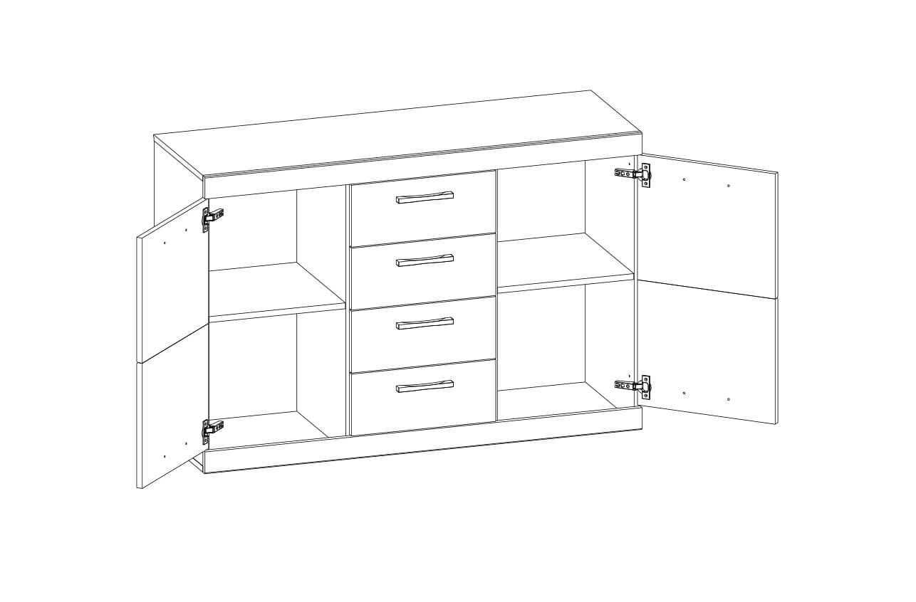 Фото Тумба 2D4S Оскар (Oskar) от производителя Анрэкс в Белогорске по цене 14 800 ₽