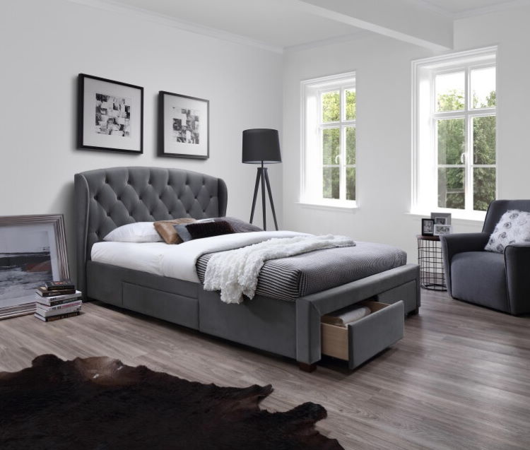 Фото Кровать двуспальная Halmar Sabrina (СМ 160х200) c ортопедическим основанием от производителя Halmar  в Белогорске по цене 71&nbsp;530 ₽