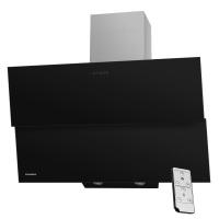 Вытяжка наклонная Plym 90 (896х410хh835(1115)) (Материал Металл/Стекло , Цвет Металлик/Черный) в Белогорске от производителя 