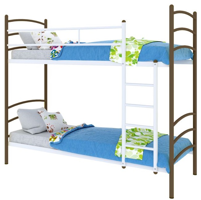 Фото Кровать двухъярусная Милана Duo (СМ 80х190) трубка металл от производителя Милсон в Белогорске по цене 16 360 ₽