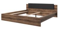 Кровать двуспальная Indira typ 32 (СМ 180х200) без основания ( 180х200 , ЛДСП/стекло , дуб monastery-черный , без подъемного мех. , без ящиков , без матраса (Helvetia) ) в Белогорске от производителя в интернет магазине Планета Комфорта Кровать двуспальная Indira typ 32 (СМ 180х200) без основания ( 180х200 , ЛДСП/стекло , дуб monastery-черный , без подъемного мех. , без ящиков , без матраса (Helvetia) ) в Белогорске от производителя