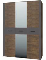 Фото raspashnoy-shkaf шкаф куба шр-3 (152) с зеркалом трехдверный производитель Браво-мебель