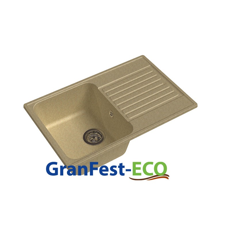 Фото Мойка Granfest eco-78 (ГР 740х480хh200) (шир.ящ.min 720) без сифона от производителя Granfest в Белогорске по цене 3 650 ₽