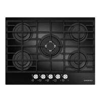 Варочная поверхность газовая 5-ти комф. MGHG 75 13 (690х520) (Материал Стеклокерамика , Цвет Черный) в Белогорске от производителя 