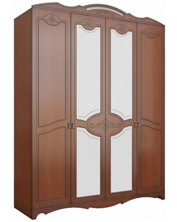 Фото Шкаф Лотос лакированный ШР-4 (178) четырехдверный от производителя Браво-мебель в Белогорске по цене 55 190 ₽