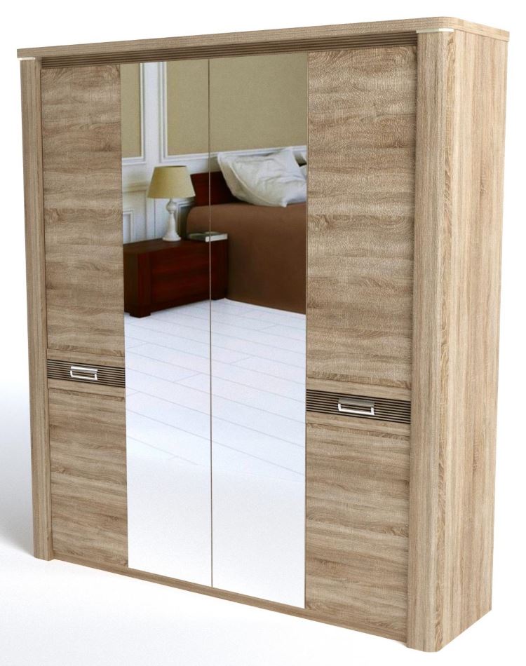 Фото Шкаф Магнолия (205) четырехдверный от производителя СБК в Белогорске по цене 43 150 ₽