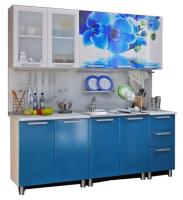 Кухня Люкс Лазурь (2,0) (серый, фотопечать-лазурное небо,(БТС)) в Белогорске от производителя 
