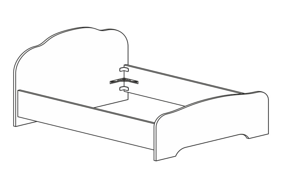 Фото Кровать односпальная Кэт-2 Эвита (СМ 120х200) не комплектуется настилом от производителя Диал в Белогорске по цене 12 320 ₽