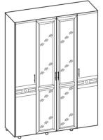 Шкаф четырехдверный