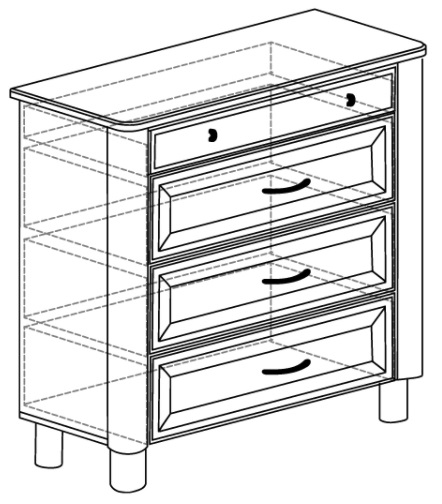 Фото Тумба высокая Элли 576 от производителя Яна в Белогорске по цене 41 760 ₽