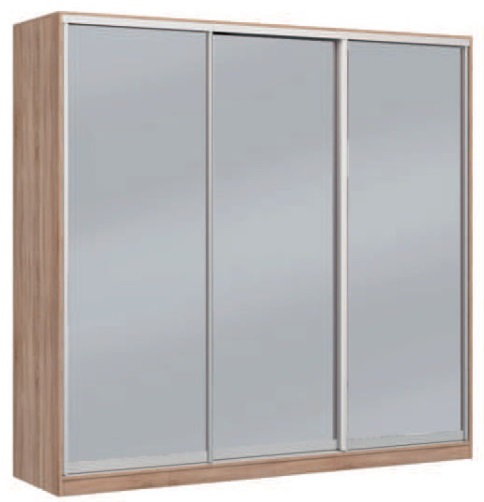 Фото Шкаф-купе Оскар 4.1 (2,22х0,6х2,4 - 3 двери) от производителя Мебель Маркет в Белогорске по цене 64 560 ₽