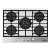 Варочная поверхность газовая 5-ти комф. MGHG 75 21 (680х520) (Материал Металл/Стекло , Цвет Маталлик/Черный) в Белогорске от производителя 