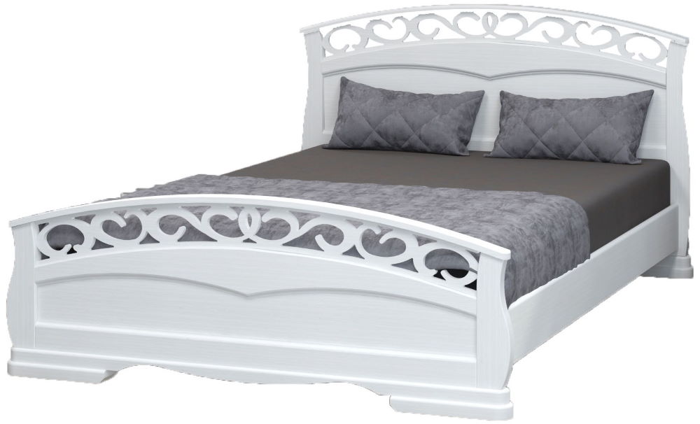 Фото Кровать двуспальная Грация-1 (СМ 160х200) без основания с универсальными царгами от производителя Браво-мебель в Белогорске по цене 19&nbsp;850 ₽