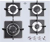 Варочная поверхность газовая 4-х комф. PG-608 (580х520) (Материал Металл/Стекло , Цвет Металлик/Черный) в Белогорске от производителя 