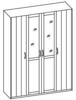 Шкаф четырехдверный